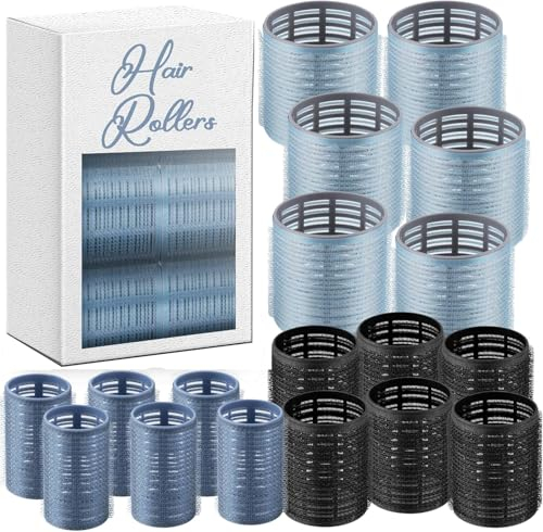 xnicx 18 Pezzi Bigodini Grandi per Volume,Heatless Hair Curler Rollers,Bigodino per Capelli per Ciuffo Adatto a Donne con Capelli Lunghi e Corti,3 Dimensioni(60,48,36 mm)