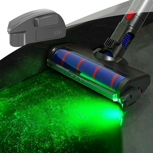 QPDZ Vacuum Cleaner Dust Detection Light, Green Light Attachment Suitable for Dyson Shark Bissell, Reveal Micro Dust Display Pet Dog Cat Hair, Upgrade Vacuum Accessories Universal Lamp