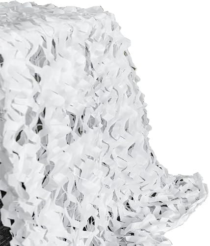 6X7M Filet De Camouflage Brise-Vue, Réseau De Militaires Blanc Camo Filet en Tissu Oxford 210D 1m 2m 300cm 4m 5m 6m 7m 8m 9m 10m 15m Ombre Protectioe Le Soleil (Size : 3x8m)