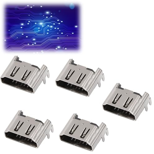 5Pcs Hdmi Puerto Interfaz Conector Socket hdmi port Socket Jack Conector Interfaz Motherboard Consola Para 4 1000/1100/1200 [video game] hdmi port Videojuegos Videojuegos