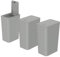 3pcs 9L Slim Dog Proof Bathroom Bin with Lid, Touch Top Toilet Bin for Bedroom, Living Room, Kitchen, Toilet (Grey)