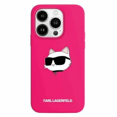 CG MOBILE Karl Lagerfeld KLHMP15MSCHPPLF Hülle für iPhone 15 Plus / 14 Plus 6.7 Rosa hardcase Silicone Choupette Head