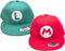 4sold Set mit 2 Super Mario Mützen Kappen Mario und Luigi rot und grün Videospiel Snapback Baseballkappe (DE/NL/SE/PL, Alphanumerisch, Einheitsgröße, Nr 1)
