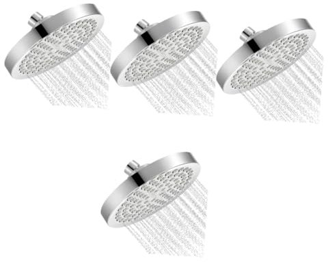 Housoutil 4 Stück Kopfbrause gehaltenen Brauseschlauch extra lang Duschköpfe mit Handbrause Pumpe Wasserhahn groß badezimmer bathroom shower nozzle badewane agn Duschdüse hause duschkopf Abs