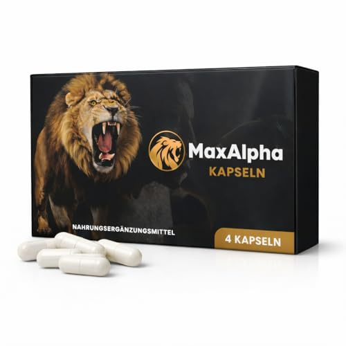 MaxAlpha Kapseln – Pflanzenkomplex mit Ginseng, Maca, Rhodiola & Astragalus | 4 Kapseln | Nahrungsergänzung für aktive Männer | Energie & Vitalität für intensive Tage und besondere Momente