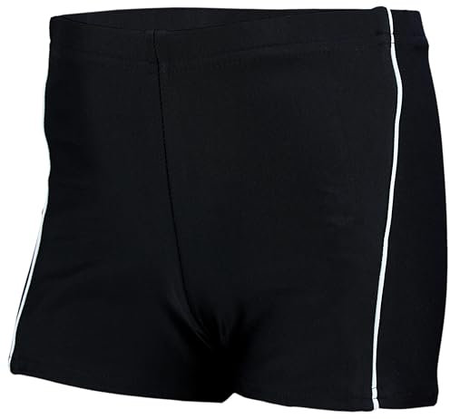 Aquarti Bañador Niño Natación – Bañador Niño con Rayas, Tejido Secado Rápido y Corte Ajustado, 022 Blanco/Negro, 164