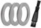 Joints en Caoutchouc pour Thermomix TM31 et TM21, Joint d'Étanchéité pour Couteau de Hachoir, Inclus 3 x Bague Joint de couteaux, 1x Brosse de Nettoyage, Matériau Durable et Élastique