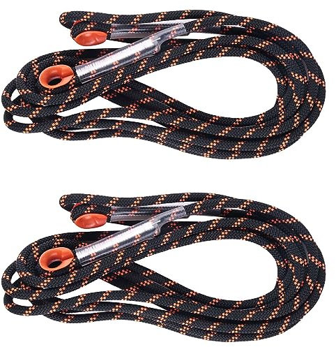 Goufride 2pièces 5 M 8 MM D'épaisseur Arbre Corde d'escalade de Sécurité Extérieure Corde de Randonnée Corde de Sécurité Haute Résistance Corde de Rappel