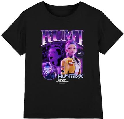 Kpop Demon Hunters Unisex Kids K-pop Demon Hunters - Huntrix Huntr/X Rumi Bootleg Kids T Shirt T-Shirt (Pack of 1)