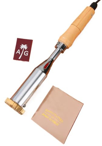 Custom Branding Iron for Leather - Leather Brass Stamp, Personalized Stamping Tools, Temperature Control Electric Iron, Embossing Stamps for Wood Paper