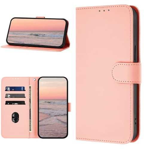 YIRRANZD für Xiaomi Poco X3 Pro/Poco X3 / Poco X3 NFC Hülle, Klapphülle PU Lederhülle [Kartenfach] Schutzhülle, Stoßfeste Flip Wallet Case für Poco X3 Pro / X3 / X3 NFC Handyhülle (Roségold)