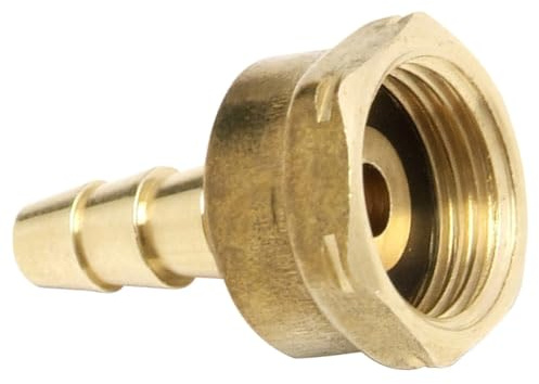 Adaptador para Regulador de Gas Regulable de Latón | Para Manguera ≈ 9 mm | No Compatible con G1/2 ni R1/2 | Conector para Butano, Propano y LPG | Barbacoa, Cocina y Estufas (1 ud.)