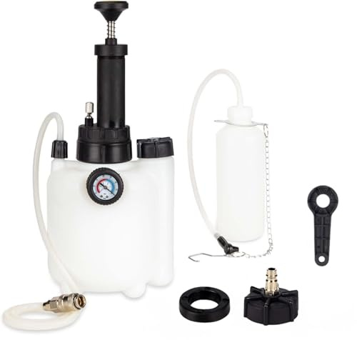 Purgeur de Frein 3L avec Manomètre - Kit Purge Frein Voiture - Appareil de Purge des Freins Pressurisé pour Remplacement Liquide de Frein – Adaptateur Inclus - Entreprise Française