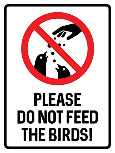 Please Do Not Feed The Birds Symbol Warning Sign Hanging Wall Plaque Metal Poster Plaque Tin For Garage Cafe Garden Bar Pub S