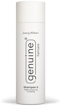 genuine haircare Shampoo 0 – Tiefenreinigender Kopfhaut Peeling Shampoo | Cellulose Peeling | Gegen fettige Kopfhaut & Styling-Rückstände | 200 ml