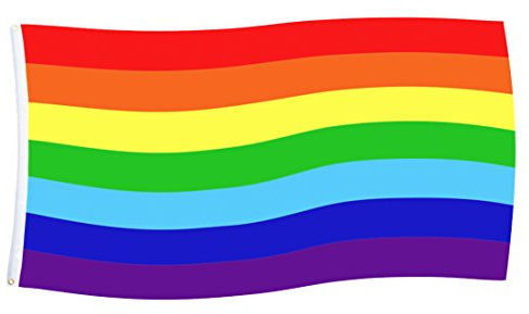 BRUBAKER Regenbogen Flagge Fahne zum Hissen 150 x 90 cm