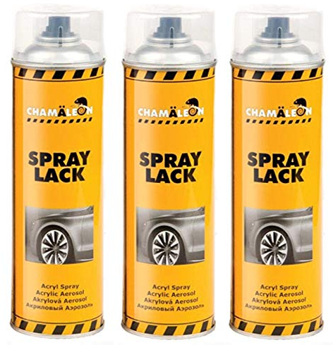 1K SPRAY SPRAYLACK 3 x 500ml KLARLACK REPARATUR ACRYL HS LACK SPOT CHAMÄLEON