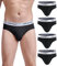 wirarpa Mens Briefs Underpants Cotton Soft Wide Waistband Underwear Basic No Fly 4 Pack Size S, Black