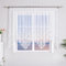HeichkelL Transparenter Vorhang Jacquard Bogen Gardine Bandschal Universalband Store Kräuselband Wohnzimmer Schlaffzimmer Weiß HöhexBreite 180x450cm