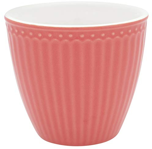 GreenGate - Tasse, Becher, Kaffeetasse, Latte Cup - Alice - Coral/rot - Porzellan - 300 ml