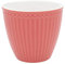 GreenGate - Tasse, Becher, Kaffeetasse, Latte Cup - Alice - Coral/rot - Porzellan - 300 ml