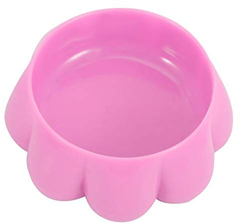 Pet Feeding Bowl, Easy To Clean Flower Plastic Pet Food Feeder, Food Feeding Bowl for Small Pets Chinchilla Hamster Guinea Pig red