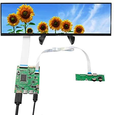 VSDISPLAY 12,6 Zoll NV126B5M-N41 eDP 1920 x 515 IPS LCD Bildschirm mit Controller Board,for DIY PC Gehäuse