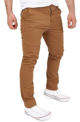 WOTEGA Glenn - Hellbraune Stretch Hose - Herren Chino Jeans - Männer Chinohosen Slim Fit, Braun (Toffee 181031), W32/L30
