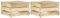 vidaXL 2X Kiefernholz Imprägniert Garten Palettentisch Beistelltisch Gartentisch Hocker Couchtisch Teetisch Tisch Fußhocker Gartenhocker