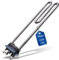 VIOKS Élément chauffant 230 V de rechange pour Bеko 2863403000 1950 W - Spirale chauffante pour machine à laver Kеnwood Cylindа Brаndt Blоmberg Privilеg Arcеlik Altus