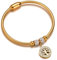 通用 Bracciale rigido albero della vita - Bracciale portafortuna, bracciali stile semplice con ciondoli, bracciali dell'amicizia per uomo donna (Oro)