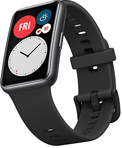 HUAWEI WATCH FIT Smartwatch, display AMOLED da 1,66, durata della batteria 10 giorni, GPS integrato, 5 ATM, rilevamento della saturazione dell'ossigeno, monitoraggio della frequenza cardiaca,