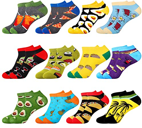 Belloxis Sneaker Socken Herren 43-46 Kurze Socken Herren 43-46 Bunte Socken Sportsocken Ausgefallene Socken Kuschelsocken Baumwollsocken Geburtstagsgeschenk für Manner