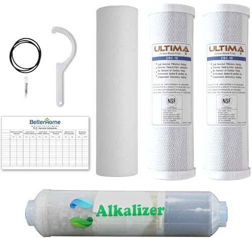 Ultima 7/VII 5-stufiges 5-stufiges RO-Filter-Set mit Alkalizer, Umkehrosmose-Wasserfilter-Set mit Wasserionisierung