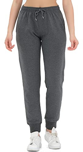 ROSS CAMP Pantaloni Sportivi da Donna in Cotone – Estivi, a Vita Alta, Comodi e Moderni per Yoga e Fitness (Antracite, M)