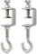 Wekboss Small Stainless Steel C Clamps 1.85 In and Heavy Duty Metal Hanging Bolt Hook/Threaded Screw Hook, With Protective Pad （2 Pcs）