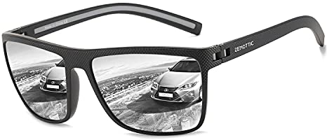 ZENOTTIC Sonnenbrille Herren Polarisiert Leichte TR90 Rahmen UV400 Schutz Quadrat Sonnenbrille