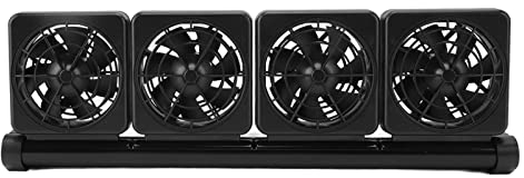 Yuecoom Aquarium-Kühler, Einstellbarer 2-stufiger Aquarium-Lüfter, Aquarium-Lüfter, Reptilien- und Amphibien-Kühlerlüfter, Ventilator-Aquarium-Lüfter