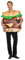 EraSpooky Sponge Burger Kostüm für Erwachsene für Halloween, Karneval, Cosplay, Themenparty