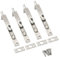 Chiavistello a scomparsa in acciaio inox da 15,2 cm, con viti, colore argento (4 pezzi)