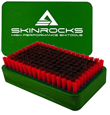 SkinRocks Ski Belagsbürste BaseBrush Kupfer/Bronze Wachsbürste Bürste Gruen