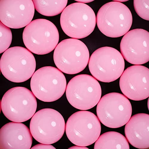 H&F Heimtextilien 100 Bälle für Bällebad Ø 7 cm – Rosa Plastikbälle für Kinder & Babys – Weiche & langlebige Spielbälle – BPA-frei & schadstofffrei – Perfekt für Spielzelt, Hüpfburg & Garten