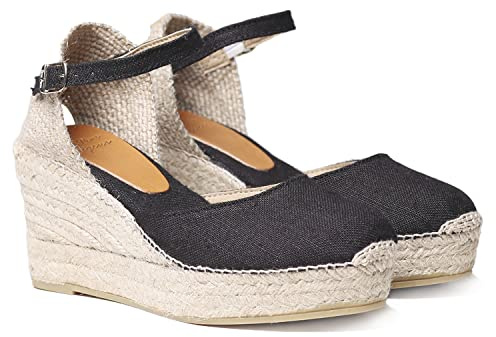 Toni Pons Damen-Espadrille aus Leinen - Laia-NT - Schwarz, 36 EU