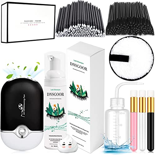 200ml/6.7fl.oz Professionell WimpernShampoo Lash Foam Cleanser USB Wimpern Föhn Reinigung Bürste Mascara Brush Wiederverwendung Makeup Entferner Pad Miniatur Pinsel Waschflasche
