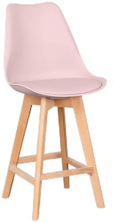 SKLUM 2er Set Barhocker 67 cm Nordic Rosa Haselnuss