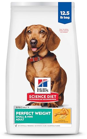 Hill's Science Diet Adult Perfect Weight Small & Mini Dry Dog Food, Chicken, 12.5 lb. Bag