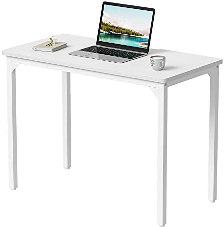CubiCubi Schreibtisch Klein, 60 x 40 x 75 cm, computertisch PC Tisch, Heimbüro Schreibtisch, Küchentisch, Industriedesign für Zuhause, Büro, Arbeitszimmer, Schreiben, Weiß