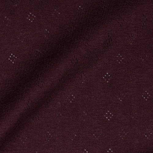VmG-Store Pointoille-Stoff Feinstrick-Jersey mit Lochmuster Baumwollstoff OEKO-TEX Feinstrick (036 I Lila)