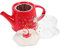 RORPOIR 1set Christmas Themed Ceramic Teapot and Cup Set Festive Santa Design Comfortable Handle Heat Resistant for Holiday Gatherings and Premium Quality Teaware Set