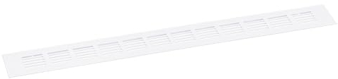 uxcell Cubierta de ventilación de aire, 1 pieza de 500 x 50 mm, cubierta de ventilación de malla de aleación de aluminio, rejilla de ventilación rectangular para armario de zapatos (blanco)